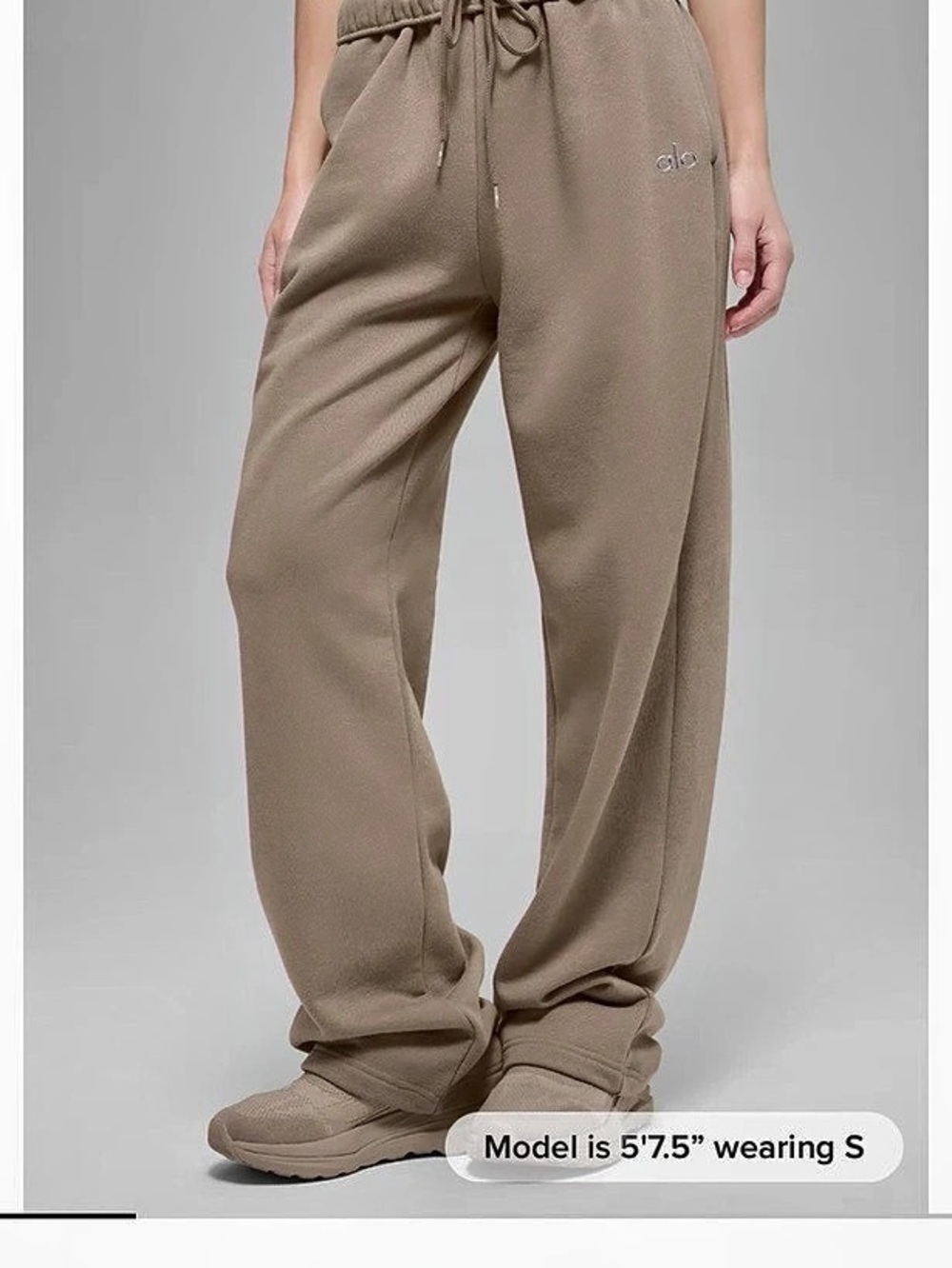 Alo Yoga Accolade Straight Leg Sweatpant Gravel XSmall